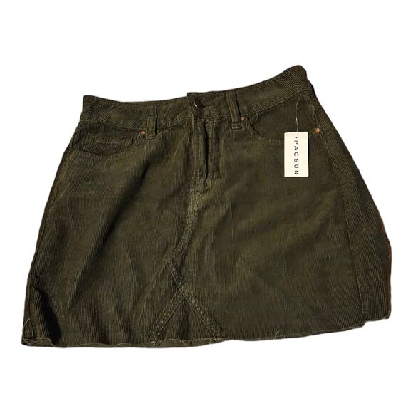 Pacsun Size 25 Dark Green Mini Skirt - Picture 1 of 7